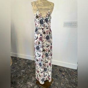 Ann Taylor Loft floral maxi dress with spaghetti straps. Feminine and flowy.